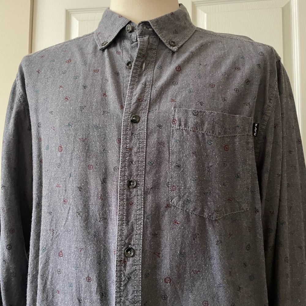 Kavu Gray Patterned Men's Shirt